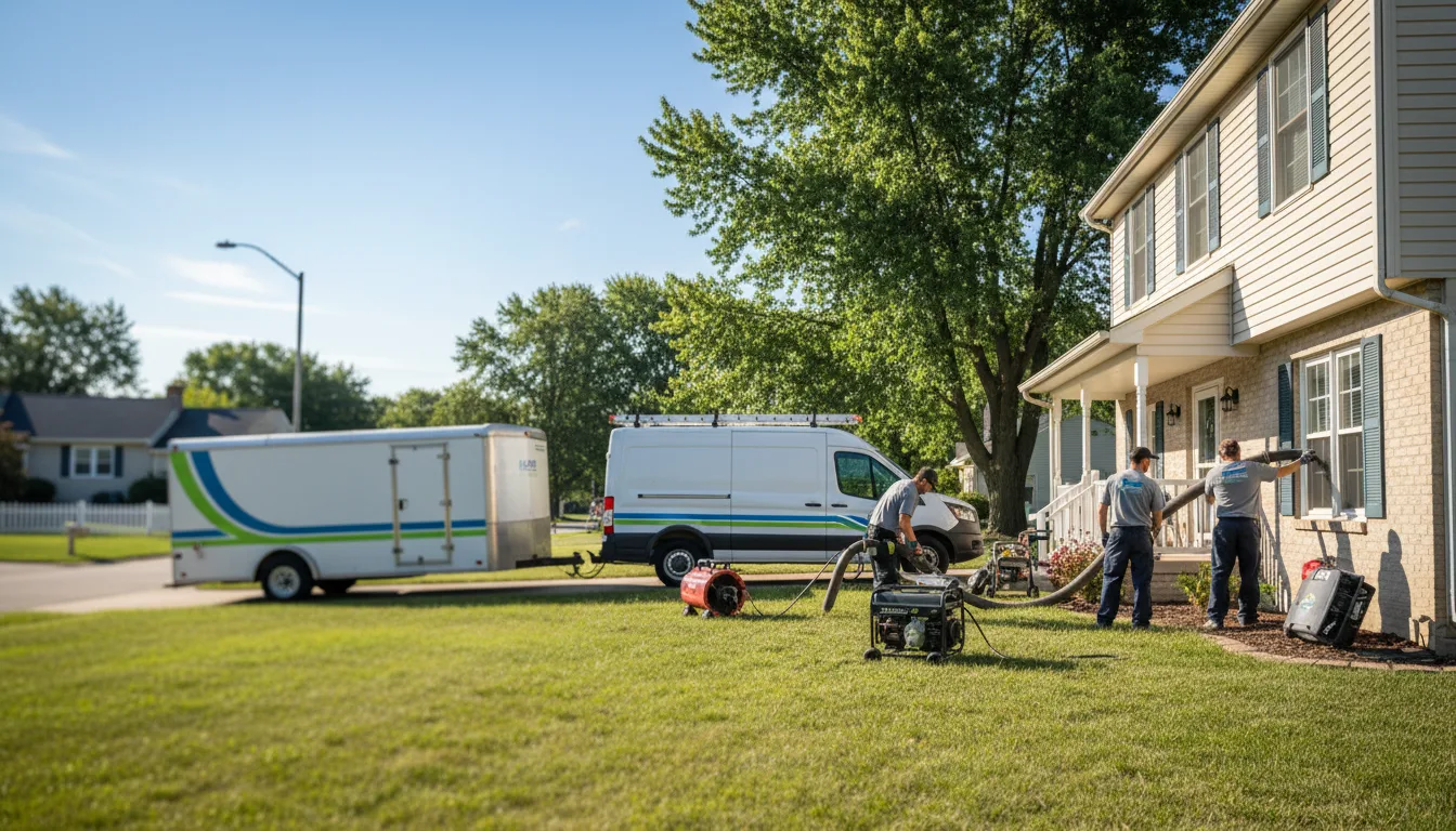 Flooded Basement Restoration And Cleanup With Repair in Fortville, IN near me